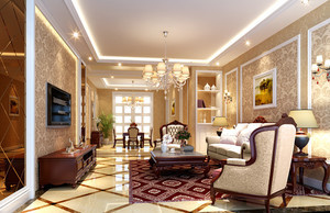 120平米普通戶型歐式風(fēng)格家裝裝修圖片設(shè)計-六安齊裝網(wǎng)裝修效果圖